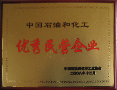 2008年12月公司被中國石油和化學工業(yè)協(xié)會評為“中國石油和化工優(yōu)秀民營企業(yè)”稱號